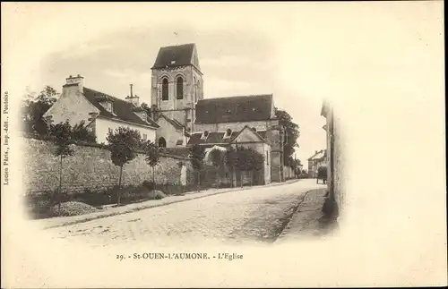 Ak Saint Ouen l'Aumone Val d'Oise, Vue de l'Eglise