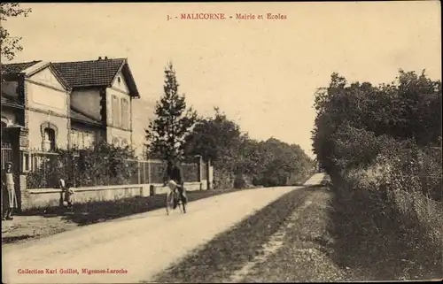 Ak Malicorne Yonne, Mairie et Ecoles