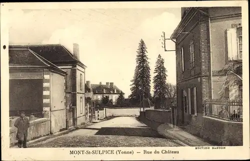 Ak Mont Saint Sulpice Yonne, Rue du Château