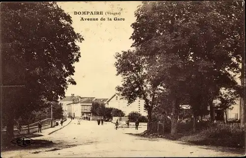 Ak Dompaire Vosges, Avenue de la Gare