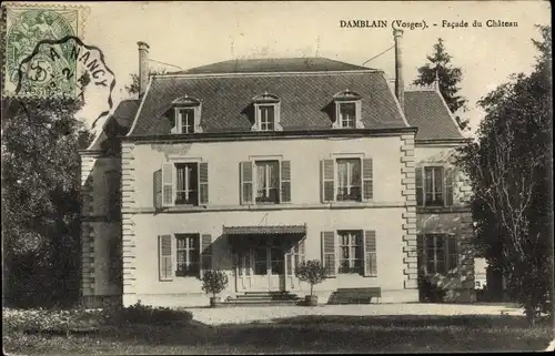 Ak Damblain Vosges, Facade du Château