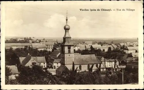 Ak Virelles pres de Chimay Wallonien Hennegau, Vue du Village, eglise