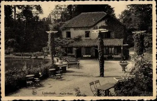 Ak Linkebeek Flandern Flämisch Brabant, Moulin Rose