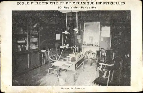 Ak Paris XV., Ecole d'Electricite et de Mecanique Industrielles, Rue Violet