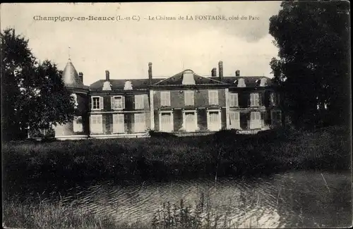 Ak Champigny en Beauce Loir et Cher, Le Chateau, Cote du Parc