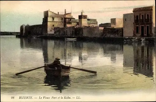 Ak Bizerte Tunesien, Le Vieux Port et la Ksiba, Ruderboot
