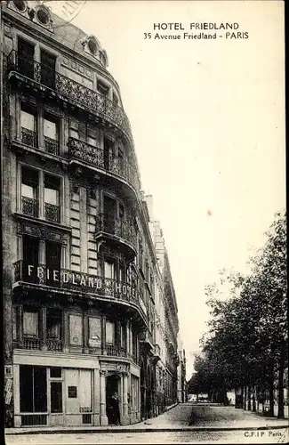 Ak Paris VIII., Hotel Friedland, Avenue Friedland