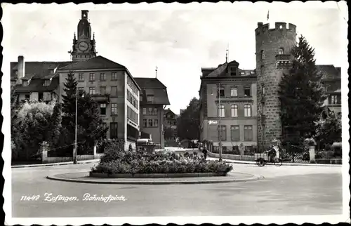 Ak Zofingen Kt. Aargau Schweiz, Bahnhofsplatz