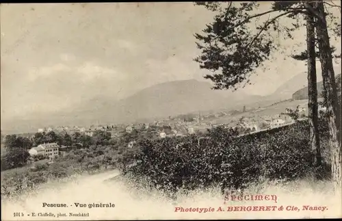 Ak Peseuse Kanton Neuenburg, vue générale de la ville