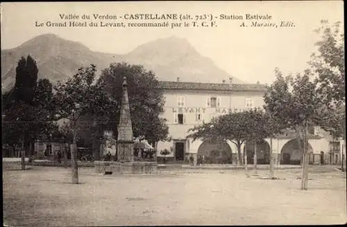 Ak Castellane Alpes de Haute Provence, Le Grand Hôtel du Levant