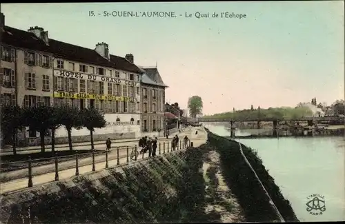 Ak Saint Ouen l'Aumone Val d'Oise, Le Quai de l'Echope