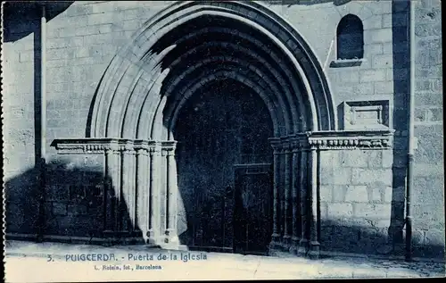 Ak Puigcerda Katalonien, Puerta de la Iglesia