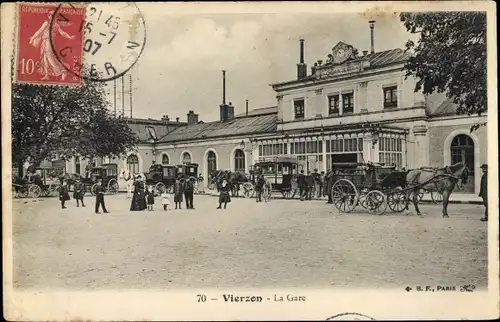 Ak Vierzon Cher, La Gare