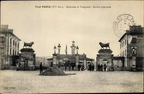 Ak Paris XV., Abattoirs de Vaugirard, Entree principale