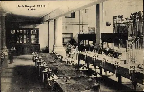 Ak Paris XV., Ecole Breguet, Atelier