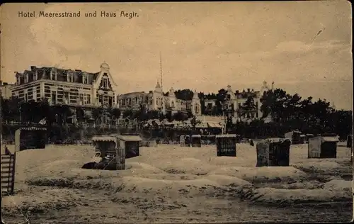 Ak Ostseebad Bansin Heringsdorf auf Usedom, Hotel Meeresstrand, Haus Aegir