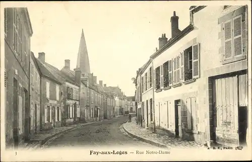 Ak Fay aux Loges Loiret, Rue Notre Dame