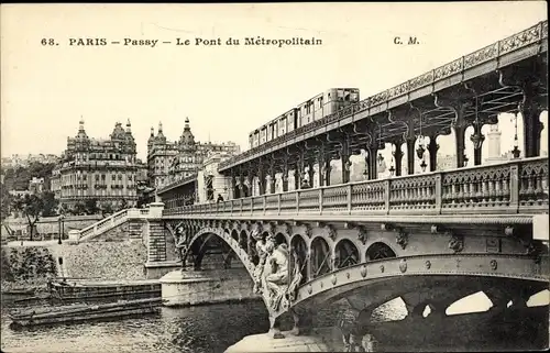 Ak U-Bahn Paris, Le Pont du Metropolitain a Passy