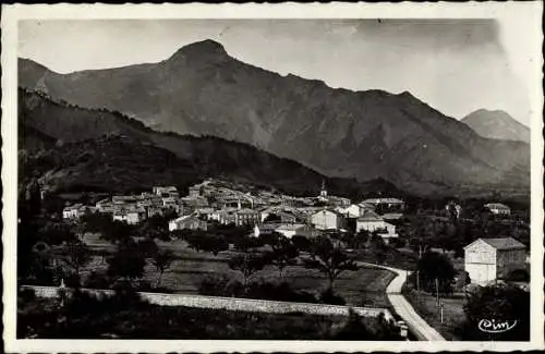 Ak La Motte du Caire Alpes de Haute Provence, Vue générale, Route de Melve