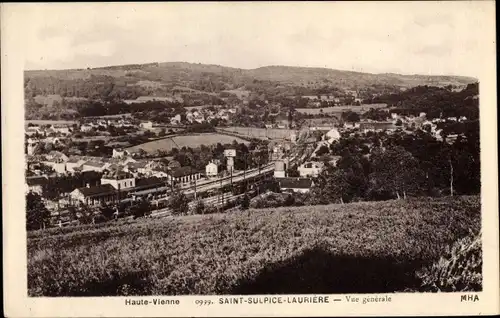 Ak Saint Sulpice Lauriere Haute Vienne, Vue générale