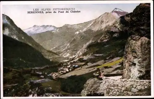 Ak Serennes Alpes de Haute Provence, Vue panoramiques