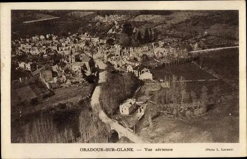 Ak Oradour sur Glane Haute Vienne, Vue aerienne