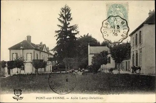 Ak Pont sur Yonne, Asile Lamy Delettrez