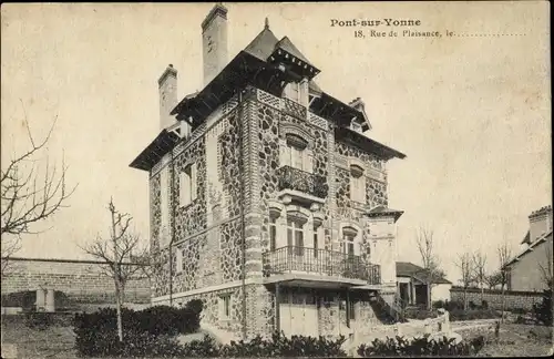 Ak Pont sur Yonne en Yonne, 18, Rue de Plaisance