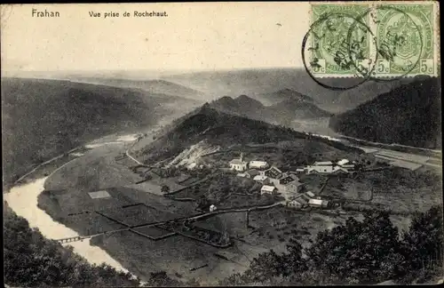 Ak Frahan Bouillon Wallonien Luxemburg, Vue prise de Rochehaut, bords de la Semois