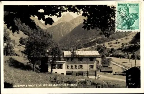 Ak Gaschurn in Vorarlberg, Alpengasthof Edelweiß