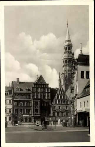 Ak Zwickau in Sachsen, Blick auf den Hauptmarkt, Geschäft Ernst Meitzner