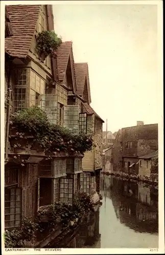 Ak Canterbury Kent England, The Weavers, Teilansicht der Stadt