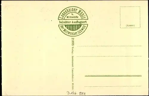 Ak Mittweida in Sachsen, Blick auf die Lauenhainer Mühle, Flusspartie