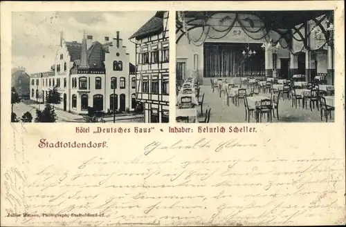 Ak Stadtoldendorf in Niedersachsen, Hotel Deutsches Haus, Inh. Heinrich Scheller