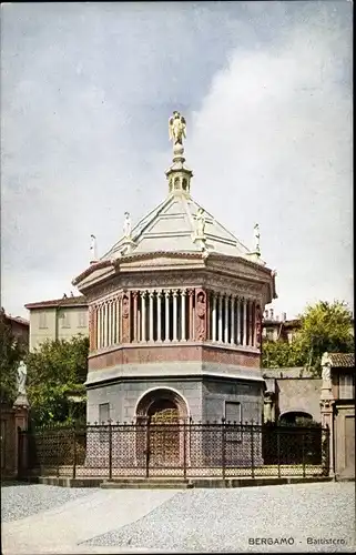 Ak Bergamo Lombardia, Battistero, Baptisterium