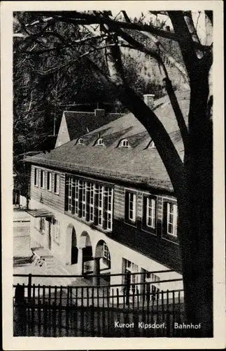 Ak Kipsdorf Altenberg im Erzgebirge, Kurort, Bahnhof