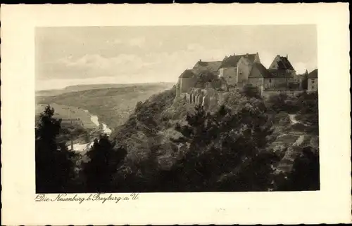 Ak Freyburg an der Unstrut, Blick auf die Nauenburg, Landschaftspanorama