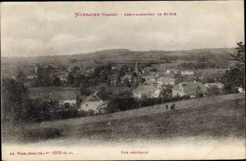 Ak Hurbache Vosges, Vue générale