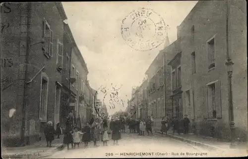 Ak Henrichemont Cher, Rue de Bourgogne