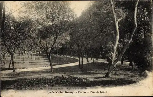 Ak Paris XV., Lycee Victor Duruy, Parc du Lycee