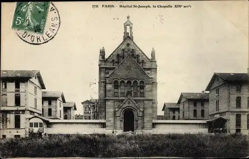 Ak Paris XIV., Hopital Saint Joseph, la Chapelle