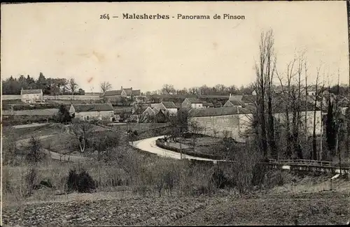 Ak Malesherbes Loiret, Panorama de Pinson