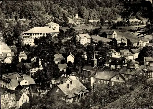 Ak Schwarzburg im Schwarzatal Thüringen, Blick über die Dächer der Stadt