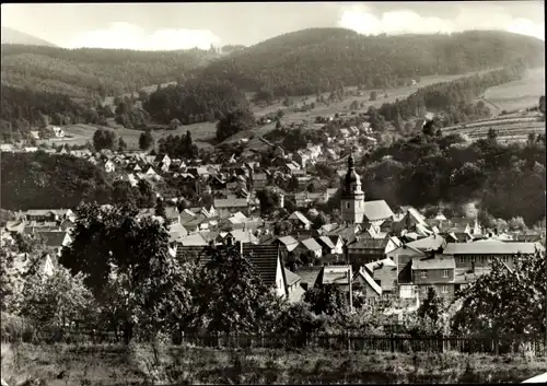 Ak Steinbach Hallenberg im Thüringer Wald, Panorama vom Ort