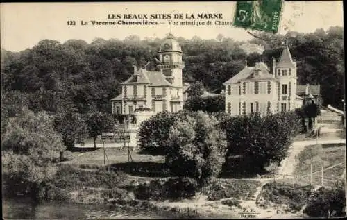 Ak La Varenne Chennevières Val de Marne, Vue du Château