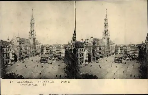 Stereo Ak Bruxelles Brüssel, Place de l'Hotel de Ville