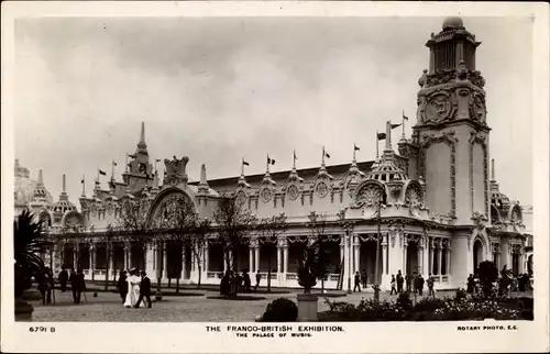 Ak London City, Franco British Exhibition, Palace of Music