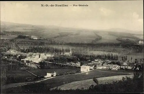 Ak Noailhac Tarn, vue générale d' en haut, forêt