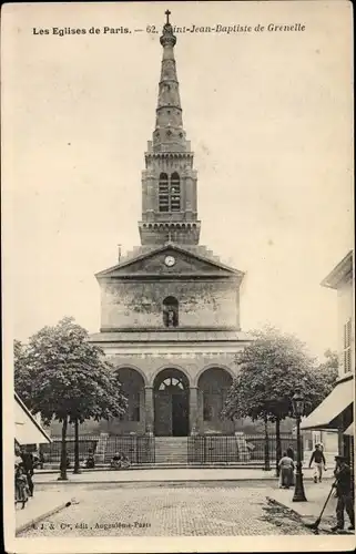 Ak Paris XV., Eglise Saint Jean Baptiste de Grenelle