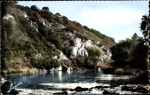 Ak Sainte Honorine du Fay Calvados, Les bords de l'Orne, Lieu de peche